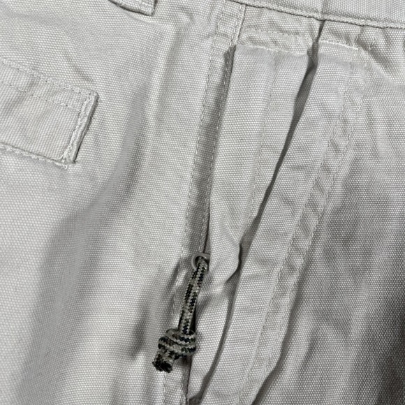 VTG Columbia Cargo Shorts Women's 10 Ivory 100% Cotton Zip-Fly Snap‎ Button - Picture 8 of 10